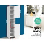 Artiss Bathroom Cabinet Storage 185cm White - Image 8