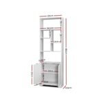 Artiss Bookshelf with Cabinet - GINA White - Image 4