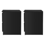Artiss 2x Bedside Table 2 Drawers - PEPE Black - Image 3