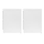 Artiss 2x Bedside Table 2 Drawers - PEPE White - Image 3