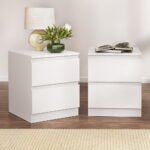 Artiss 2x Bedside Table 2 Drawers - PEPE White - Image 8