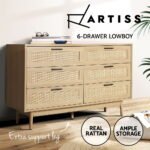 Artiss 6 Chest of Drawers - BRIONY Oak - Image 5