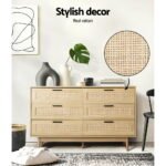 Artiss 6 Chest of Drawers - BRIONY Oak - Image 6