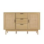 Artiss Rattan Buffet Sideboard - BRIONY Oak - Image 5