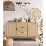 Artiss Rattan Buffet Sideboard - BRIONY Oak - Image 6