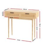 Artiss Console Table 2 Rattan Drawers - Image 4