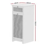 Artiss Laundry Hamper Cabinet Bathroom Storage White Rattan Clothes Basket - Image 4