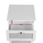 Artiss Laundry Hamper Cabinet Bathroom Storage White Rattan Clothes Basket - Image 6