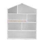Keezi 4 Tiers Kids Bookshelf Wooden Bookcase Display Storage Organiser Cabinet White - Image 3
