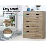 Artiss 6 Chest of Drawers - MYLA Oak - Image 6