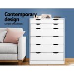 Artiss 6 Chest of Drawers - MYLA White - Image 5