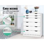 Artiss 6 Chest of Drawers - MYLA White - Image 6