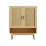 Artiss Shoe Rack Cabinet Rattan 5-tier 20 Pairs Dani - Image 5