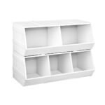 Keezi Kids Toy Box Bookshelf Storage Bookcase Organiser Display Stackable - Image 3