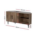 Artiss Corner Entertainment Unit Stand TV Cabinet Open Storage Shelf 120CM - Image 4