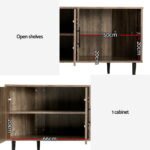 Artiss Corner Entertainment Unit Stand TV Cabinet Open Storage Shelf 120CM - Image 7