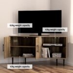 Artiss Corner Entertainment Unit Stand TV Cabinet Open Storage Shelf 120CM - Image 8