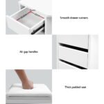 Artiss Dressing Table Stool Set Corner 5 Drawers White - Image 8