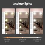 Artiss Dressing Table Set Stool 10 Led Bulbs White Dylan - Image 6