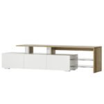 Artiss TV Cabinet Entertainment Unit 180cm Wood White James - Image 3