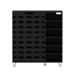 Artiss Shoe Rack Cabinet 6 Tier Storage Shelf Black - Image 3