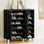 Artiss Shoe Rack Cabinet 6 Tier Storage Shelf Black - Image 7
