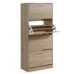 Artiss Shoe Rack Cabinet 60 Pairs 4 Doors - Wood - Image 3