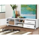 Artiss Entertainment Unit TV Cabinet 120cm White Dylan - Image 6