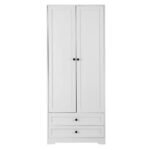 Artiss Wardrobe Clothes Closet Storage Organizer with 2 Doors White - Image 4