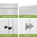 Artiss Wardrobe Clothes Closet Storage Organizer with 2 Doors White - Image 7