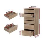 Artiss 6 Chest of Drawers Dresser Tallboy Pine - Image 3