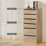 Artiss 6 Chest of Drawers Dresser Tallboy Pine - Image 6