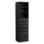 Artiss 6 Chest of Drawers Tallboy Cabinet Black