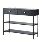 Artiss Console Table 3-Tier Black