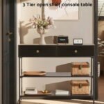Artiss Console Table 3-Tier Black - Image 5