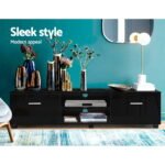 Artiss Entertainment Unit TV Cabinet 140cm Black Jim - Image 5