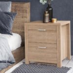 Artiss 2x Bedside Table 2 Drawers - MAXI Pine - Image 7