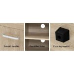 Artiss TV Cabinet Entertainment Unit 160cm Pine Maxi - Image 8