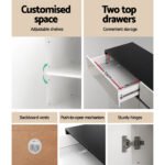 Artiss Shoe Rack Cabinet Storage 120cm w/ Drawer - White Lydia - Image 7