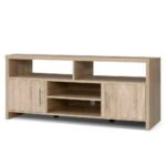 Artiss TV Cabinet Entertainment Unit 140cm Oak Ken - Image 3