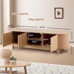 Artiss TV Unit Entertainment Unit Storage Cabinet 160cm Pine - Image 5