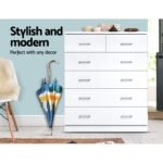 Artiss 6 Chest of Drawers - ANDES White - Image 5