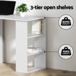 Artiss Computer Desk Drawer Shelf Cabinet White 120CM - Image 4