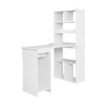 Artiss Computer Desk Bookshelf Drawer Cabinet White 120CM - Image 3