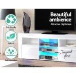 Artiss Entertainment Unit TV Cabinet LED 160cm White Bobi - Image 6