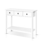 Artiss Console Table 3 Drawers 100CM White Chole - Image 3