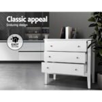 Artiss 3 Chest of Drawers - BRITTANY White - Image 7