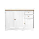 Artiss Buffet Sideboard 3 Doors - BERNE White - Image 4