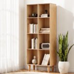 Artiss Bookshelf Bookcase 4 Tiers LEOR Pine