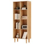 Artiss Bookshelf Bookcase 4 Tiers LEOR Pine - Image 3
